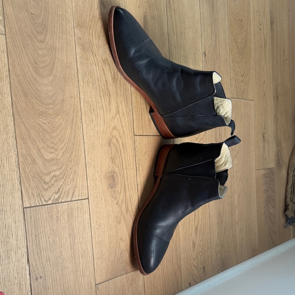 Nisolo Black Leather Ankle Boots- Women’s - Picture 2 of 8